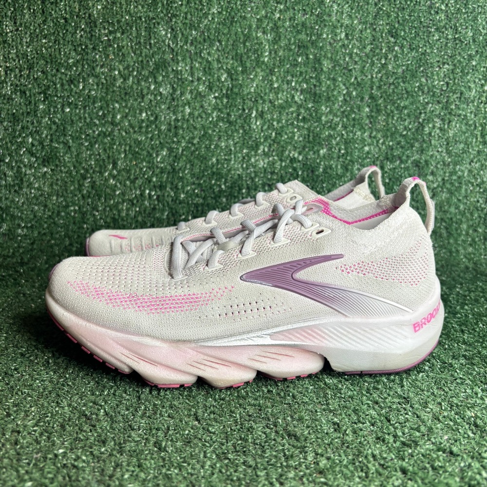 Brooks Glycerin Flex DNA Tuned Cushion Road Running Shoes White Pink Womens 8.5B - Picture 3 of 9
